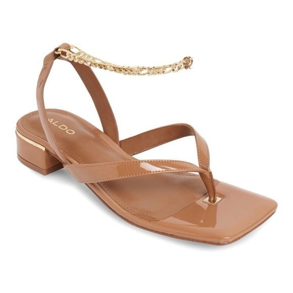 LIKE NEW! Aldo jeweled/ ankle bracelet/ ankle strap block sandals ❤️ - Picture 3 of 6